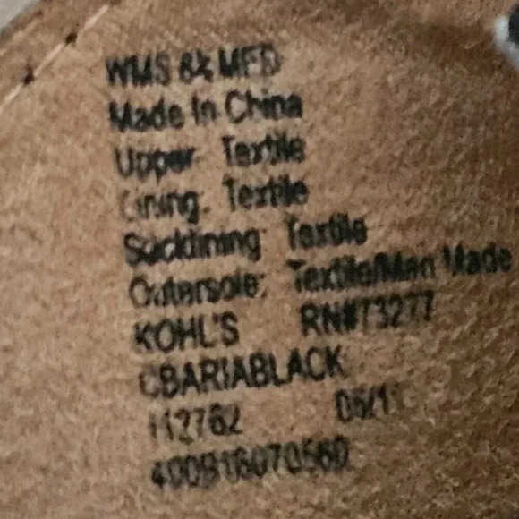 Croft & Barrow Black Print Slide Clogs 8.5 NWOT - Picture 6 of 6